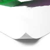 Grüne Blume Weißeisen und Schatten Poster (Ecke)