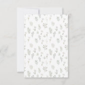 Grüne Blume Wraath rustikale Hochzeit RSVP Karten (Rückseite)