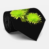 Grüne Blumen Binde Krawatte (Gerollt)