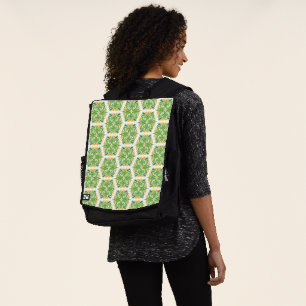 Grüne Blumen, Blumenmuster, Florales Muster Rucksack