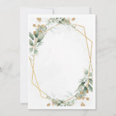 Grüne Blumen Elegance Hochzeit Einladung (Rückseite)