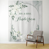 Grüne Blumen Hochzeit Botanischer Hintergrund Tepp Wandteppich (Beispiel)
