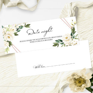Grüne Blumen Hochzeitsdusche Date Night Jar Karten