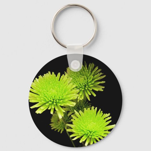 Grüne Blumen Schlüsselanhänger (Vorderseite)