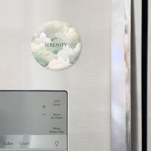 Grüne Blumen Serenität Magnet (In Situ (Kühlschrank))