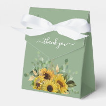 Grüne Blumen-Sonnenblumen Dankeschön Hochzeit