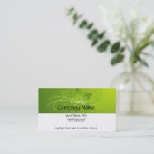 Grüne Blumen-Stern-Geschäfts-Karte Visitenkarte (Stehend Vorderseite)