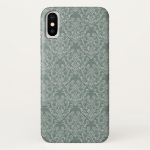 Grüne Blumen-Tapete iPhone X Hülle