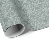 Grüne Blumen-Tapete Geschenkpapier (Rolleneckpunkt)