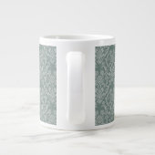 Grüne Blumen-Tapete Jumbo-Tasse (Rückseite)