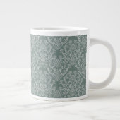 Grüne Blumen-Tapete Jumbo-Tasse (Rechts)