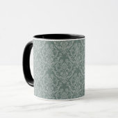 Grüne Blumen-Tapete Tasse (Vorderseite Links)