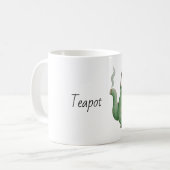 Grüne Blumen-Teekanne Kaffeetasse (Vorderseite Links)