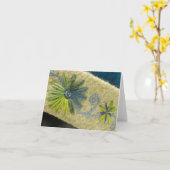 Grüne Blumen u. Rebe Karte (Gelbe Blume)