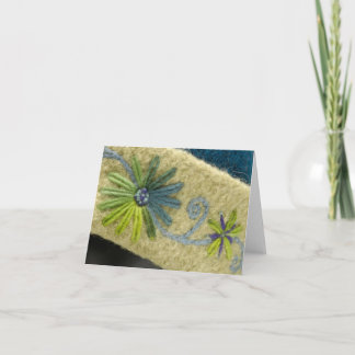 Grüne Blumen u. Rebe Karte