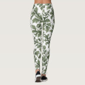 grüne Blumen und Blätter Leggings (Rückseite)