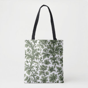 grüne Blumen und Blätter Tasche