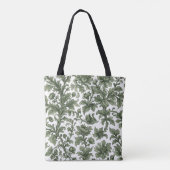 grüne Blumen und Blätter Tasche (Rückseite)
