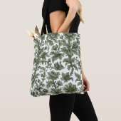 grüne Blumen und Blätter Tasche (Von Nahem)