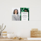 Grüne Blumenbeerdigung zum Lebenszeichen Poster (Küche)