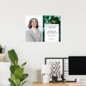 Grüne Blumenbeerdigung zum Lebenszeichen Poster (Heimbüro)