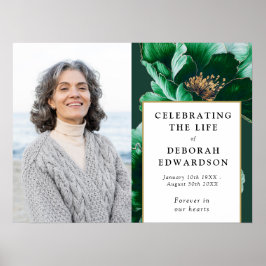 Grüne Blumenbeerdigung zum Lebenszeichen Poster