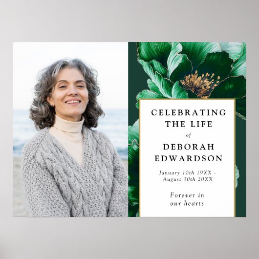 Grüne Blumenbeerdigung zum Lebenszeichen Poster (Vorne)