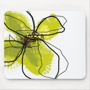Grüne Blumenblätter - Mausunterlage Mousepad