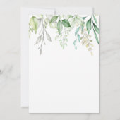 Grüne BlumenBrautparty-Einladungen Einladung (Rückseite)