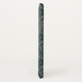 Grüne Blumendamastluxustapete Case-Mate iPhone Hülle (Hinten/Rechts)