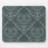 Grüne Blumendamastluxustapete Mousepad (Vorne)