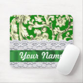 Grüne Blumendauge Mousepad (Mit Mouse)