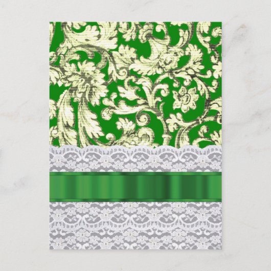 Grüne Blumendauge Postkarte (Vorderseite)