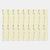 Grüne Blumendoodles Geschenkpapier Set (Vorderseite 3)