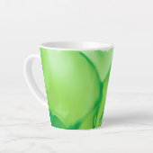 Grüne Blumendrucke Kleine Latte-Tasse Milchtasse (Linke Ecke)