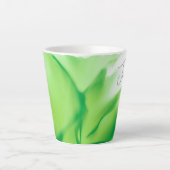 Grüne Blumendrucke Kleine Latte-Tasse Milchtasse (Vorderseite)