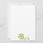 Grüne Blumendusche Einladung (Rückseite)