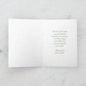 Grüne Blumeneltern Hochzeitstag Danke Karte (Innenseite)