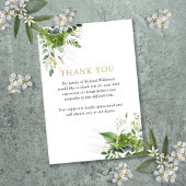 Grüne Blumenfeier zur Beerdigung des Lebens Dankeskarte