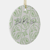 Grüne Blumenfrucht Keramik Ornament (Rechts)