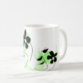 Grüne Blumengarten-Kaffeetasse Kaffeetasse (VorderseiteRechts)