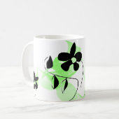 Grüne Blumengarten-Kaffeetasse Kaffeetasse (Vorderseite Links)