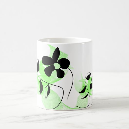 Grüne Blumengarten-Kaffeetasse Kaffeetasse (Mittel)