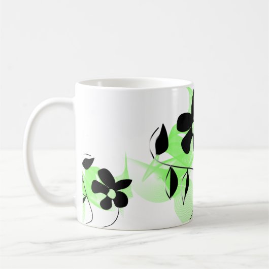 Grüne Blumengarten-Kaffeetasse Kaffeetasse (Links)