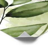 Grüne Blumengeschlecht offenbart Stimmzeichen Poster (Ecke)