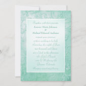 Grüne Blumengrenze Einladung (Vorderseite)