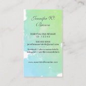 Grüne, blumengrüne Öle mit lebensnotwendigen Eigen Visitenkarte (Rückseite)