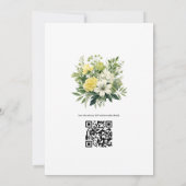 Grüne Blumenhochzeit Einladung (Rückseite)