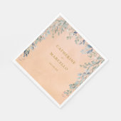 Grüne Blumenkaskade Rustikale Hochzeit Serviette (Ecke)