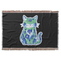 Grüne Blumenkatze